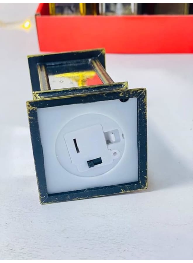 Illuminated Led Ramadan Lantern, Traditional Design, Gold Color, Islamic Decoration, With Lighting, Ramadan Mubarak Decoration (15 Cm) - Image 4